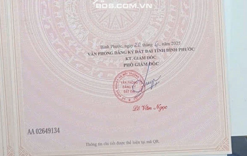 BÁN ĐẤT NỀN NGAY KHU CÔNG NGHIỆP MINH HƯNG 3 P CHƠN THÀNH TỈNH ĐỒNG NAI MỚI,
